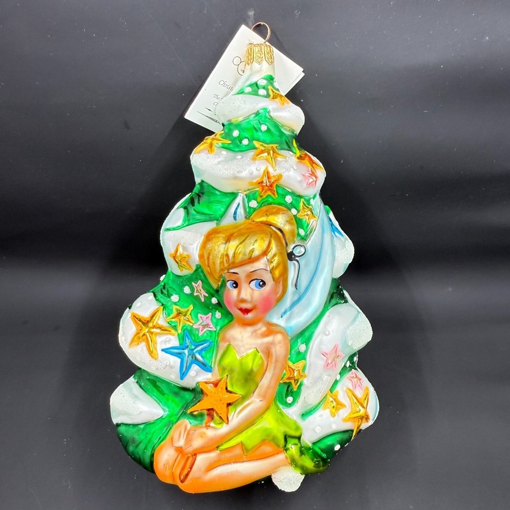 1996 CHRISTOPHER RADKO DISNEY GALLERY TINKER BELL 6.5" ORNAMENT CHRISTMAS‎ TREE